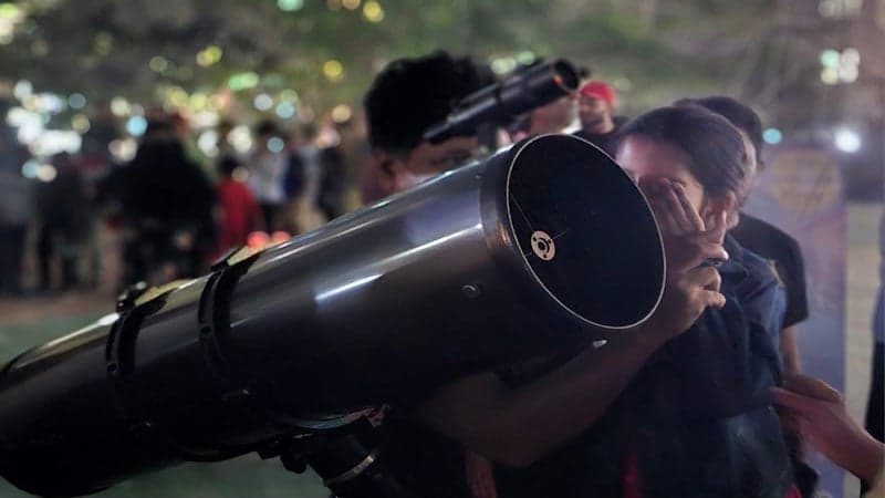 Stargazing event for kids held in capital's Dhupkhola