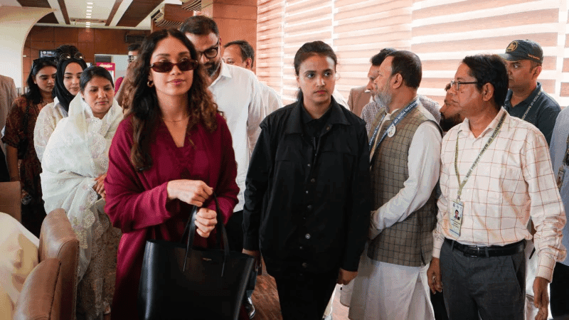 Zaima Rahman attends stadium to watch Bangladesh match