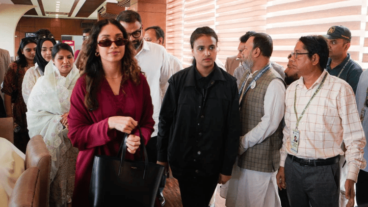 Zaima Rahman attends stadium to watch Bangladesh match