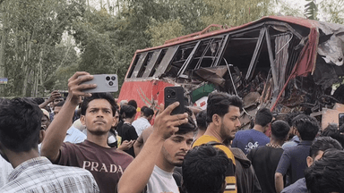 2 buses collide head-on in Madaripur, 2 killed, 10 injured