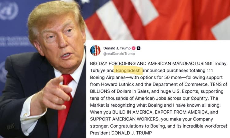 US President Trump posts on Truth Social about Bangladesh