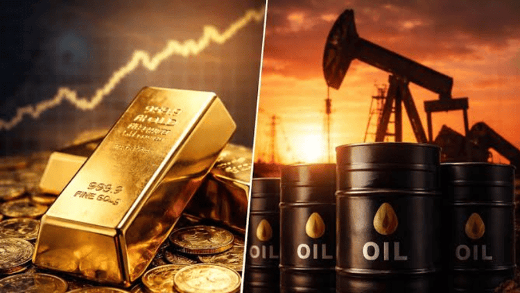 Oil prices fall in global market, gold price rises