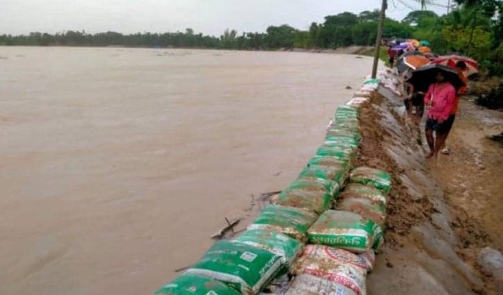 মৌলভীবাজারে সবগুলো নদীর পানি বিপৎসীমার ওপরে