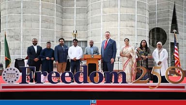 US 250th Independence Day celebrated at Parliament Building's South Plaza