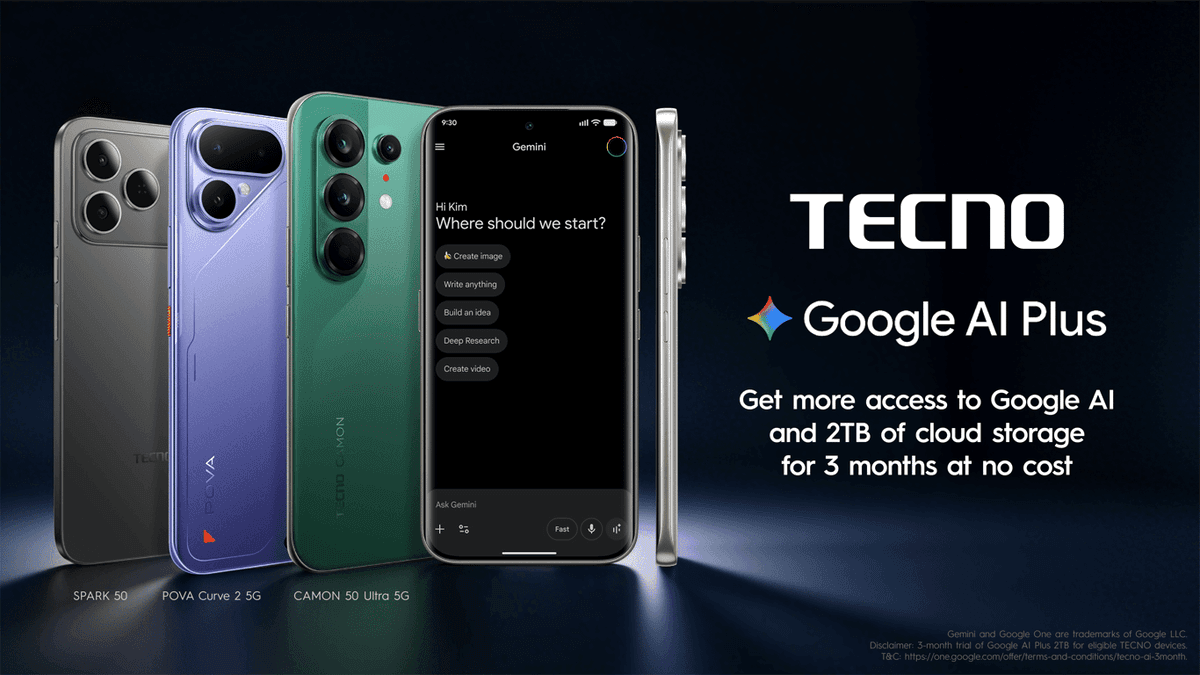 TECNO brings Google AI Plus free for users in Bangladesh