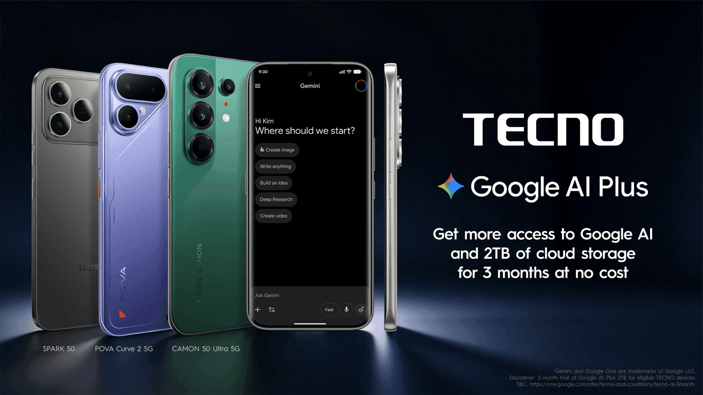 TECNO brings Google AI Plus free for users in Bangladesh