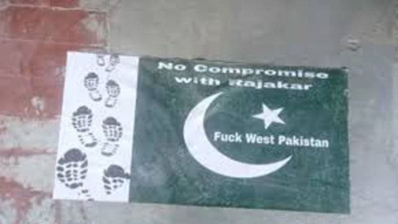 DU students place stickers featuring Pakistani flag at DUCSU building, 3 hall entrances