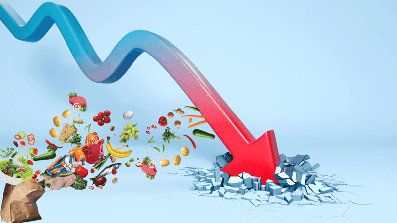 Overall inflation falls in August, food prices rise