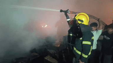 Kalshi slum fire brought under control