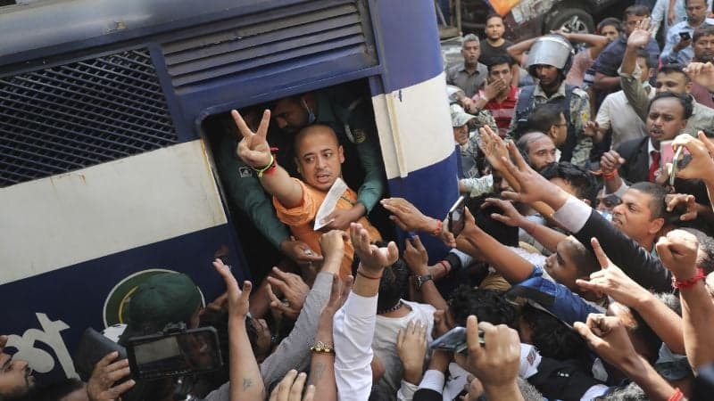 Chinmoy Krishna Das gets bail in two cases, but not yet released