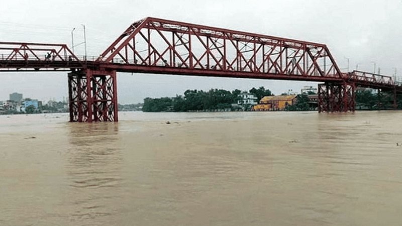 Surma-Kushiyara water crosses danger levels at three points in Sylhet