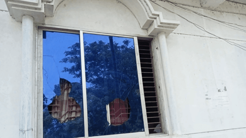 Vandalism at power office over load-shedding, youth tied to pole by employees