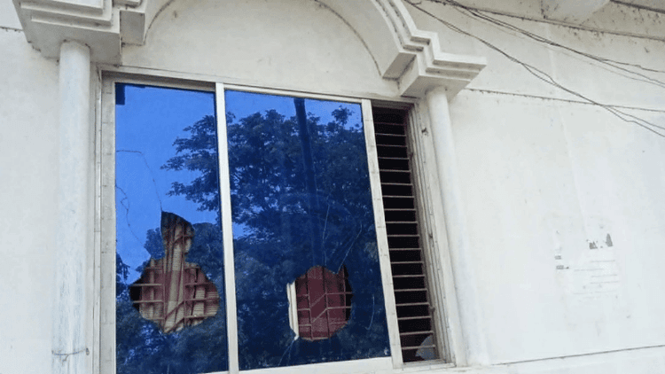 Vandalism at power office over load-shedding, youth tied to pole by employees