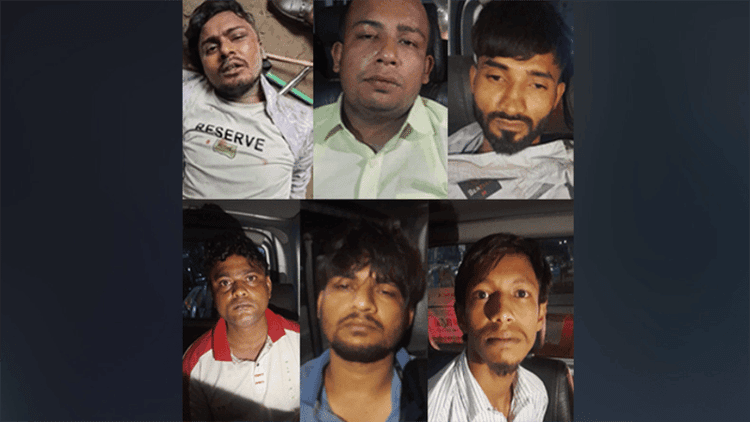 Six arrested for robbery at BKash shop, attack on police in Adabor