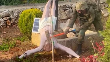 IDF confirms authenticity of viral photo showing damage to Jesus statue in Lebanon