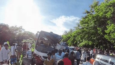 3 killed as standing bus hit on expressway