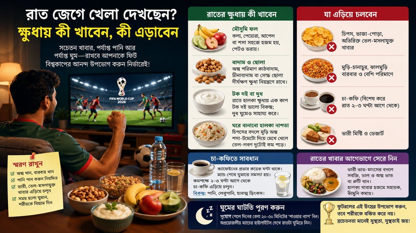 Late-night World Cup viewing? Here's what to eat, what to avoid