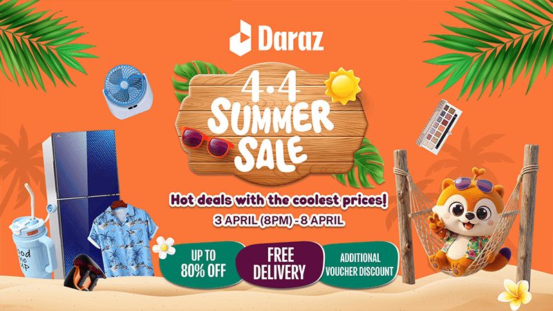 Daraz offers mega 4.4 Summer Sale with up to 80% off, continue till April 8