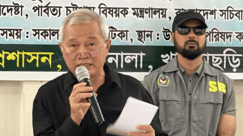 Travel ban on hill districts to be lifted soon: Advisor Supradip Chakma