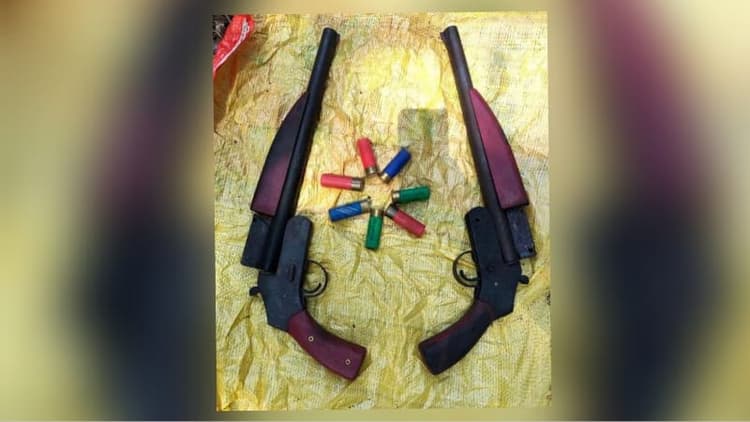 Two shooter guns, 7 rounds of ammunition recovered in Ishwardi