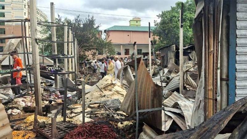 Fire guts 16 shops in Gazipur Market