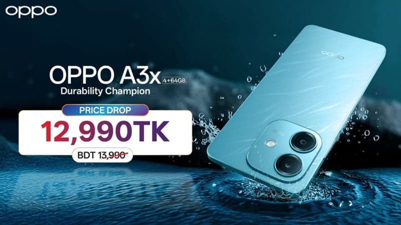 OPPO A3x now priced at just Tk12,990!