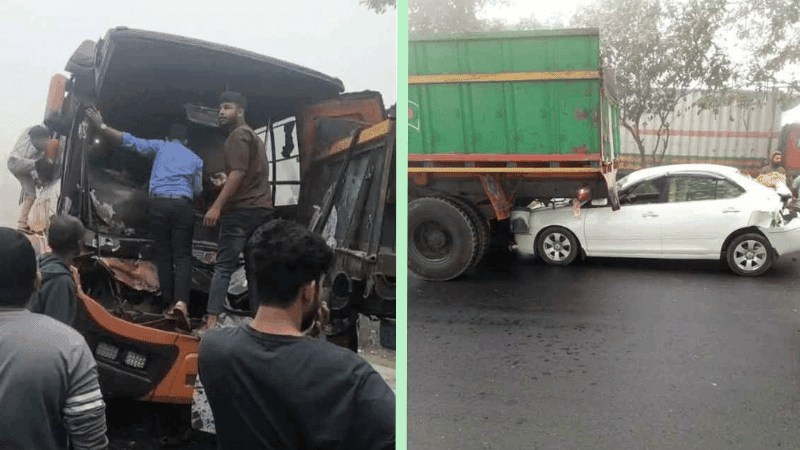 Dense fog leads to 8-vehicle pile-up on Dhaka-Chattogram Highway