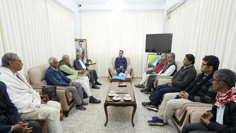 Top leftist leaders meet Tarique Rahman