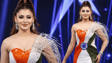 Urvashi faces fresh controversy over dress modelled on national flag