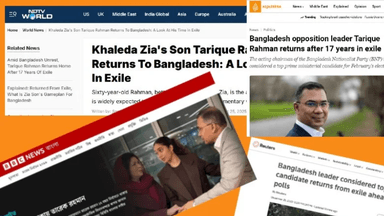 Tarique Rahman’s return draws global media attention
