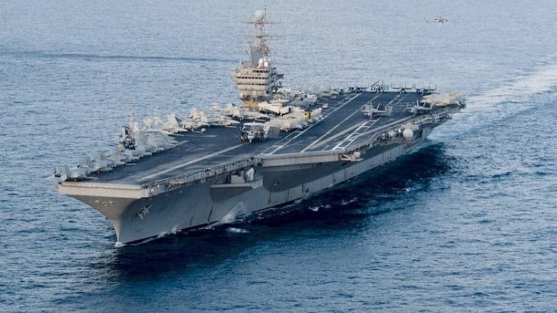 US military shoots down Iranian drone near aircraft carrier in Arabian Sea