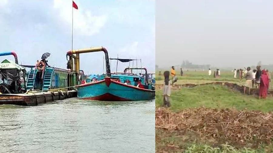 Six shot during protest against illegal sand extraction in Nabinagar