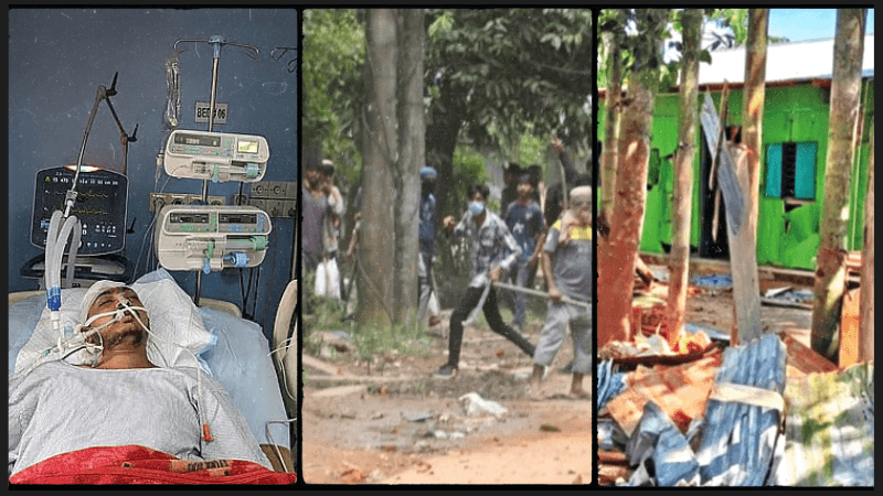 Jobra village in ruins while CU students writhing at hospital