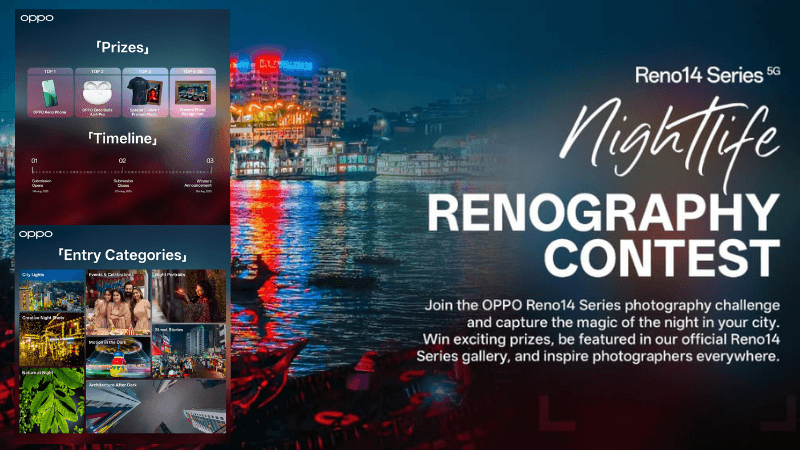 OPPO launches the ‘Reno14 Series 5G Nightlife Renography ’ Contest