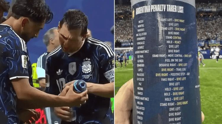 Argentines find Pickford's bottle: a clue for penalties!