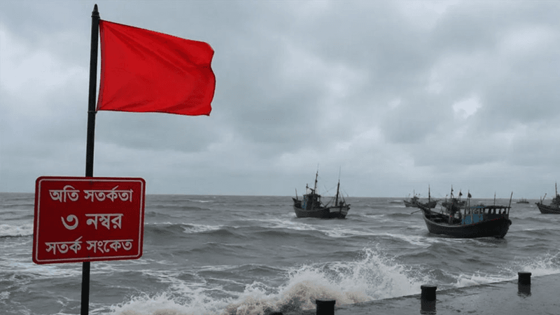 Low pressure forms over Bay triggers warning signal no. 3 at four ports
