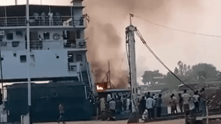 Fire breaks out on ferry after leaving Patuia ghat, passengers panic