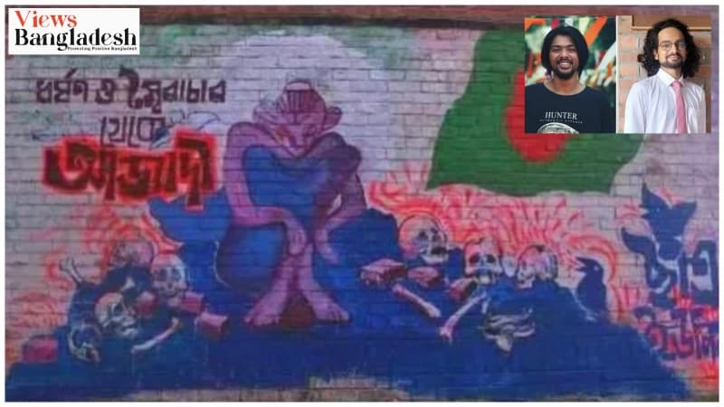 2 JU Chhatra Union leaders sued for anti-rape graffiti over Bangabandhu’s portrait
