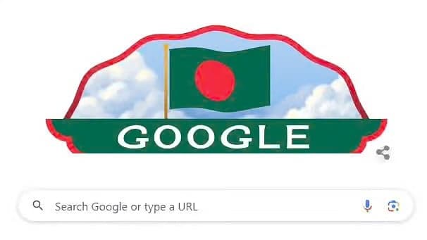 Google makes doodle marking Independence Day