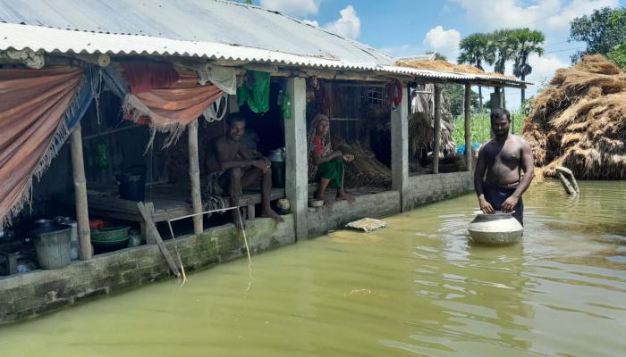 Waterlogging in Jessore's Bhabadah again, leaving 25 villages submerged
