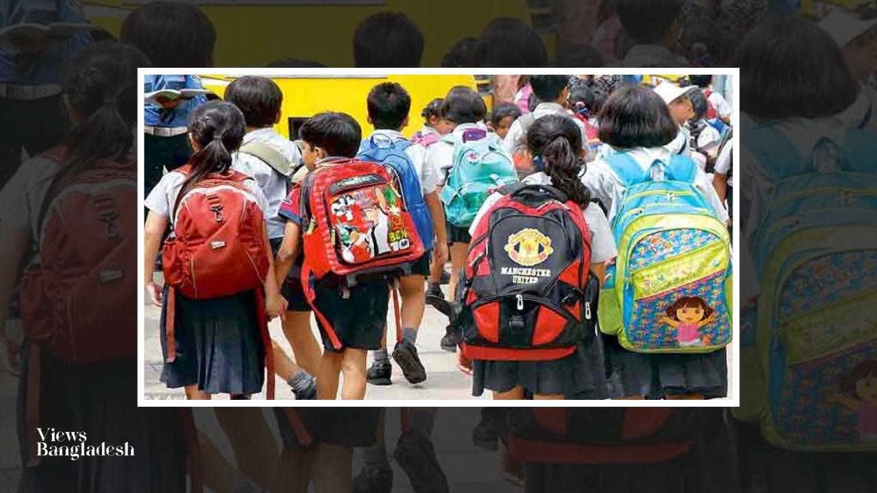 Weight of school bags should not exceed limit of tolerance