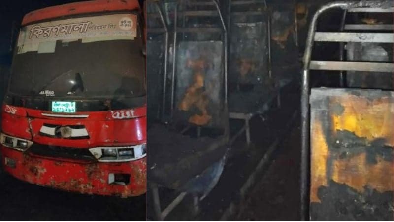 Youth dies jumping into river while escaping after Mirpur bus set blaze