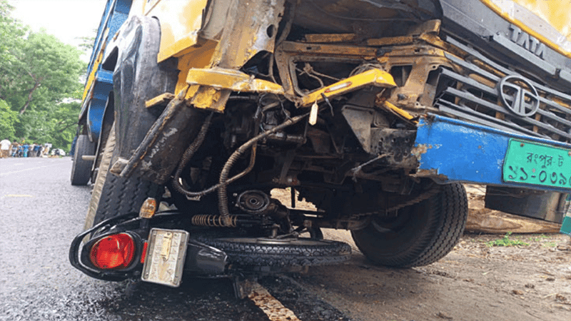 Three killed as truck rams motorcycle in Bagerhat