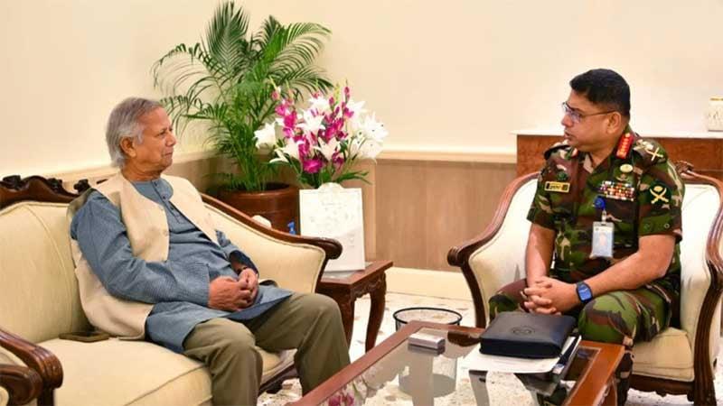 Army chief Gen Waker meets CA Yunus