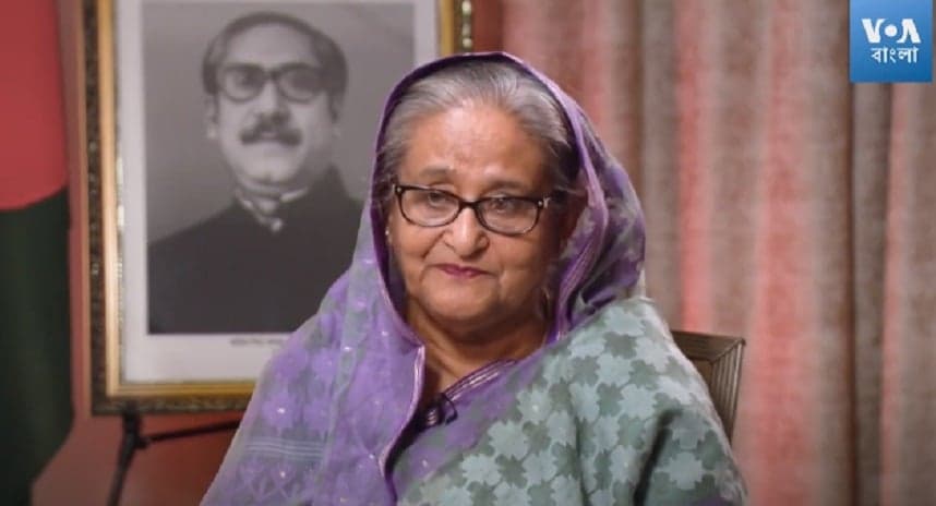 No way to return to caretaker government, PM Hasina     in VoA interview