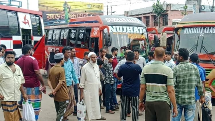 Long-distance bus services on all routes suspended from Barishal