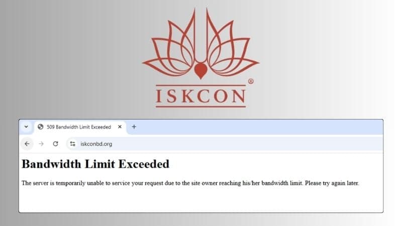 ISKCON website down in Bangladesh