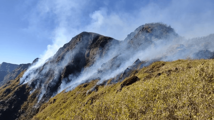 Wildfire rages Nagaland’s Dzukou Valley for 3rd day