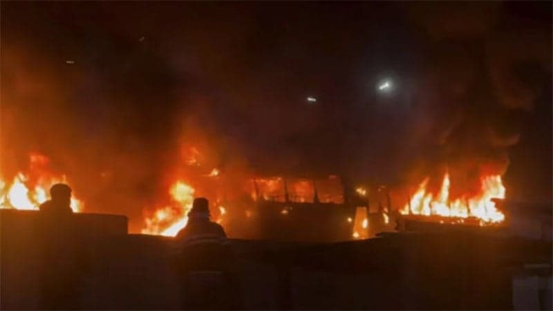 4 killed as ambulance, 2 buses catch fire in Savar