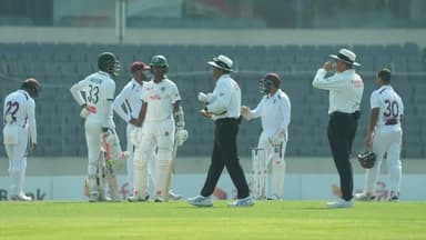 Nayeem hit maiden fifty as Bangladesh set West Indies 170 for victory